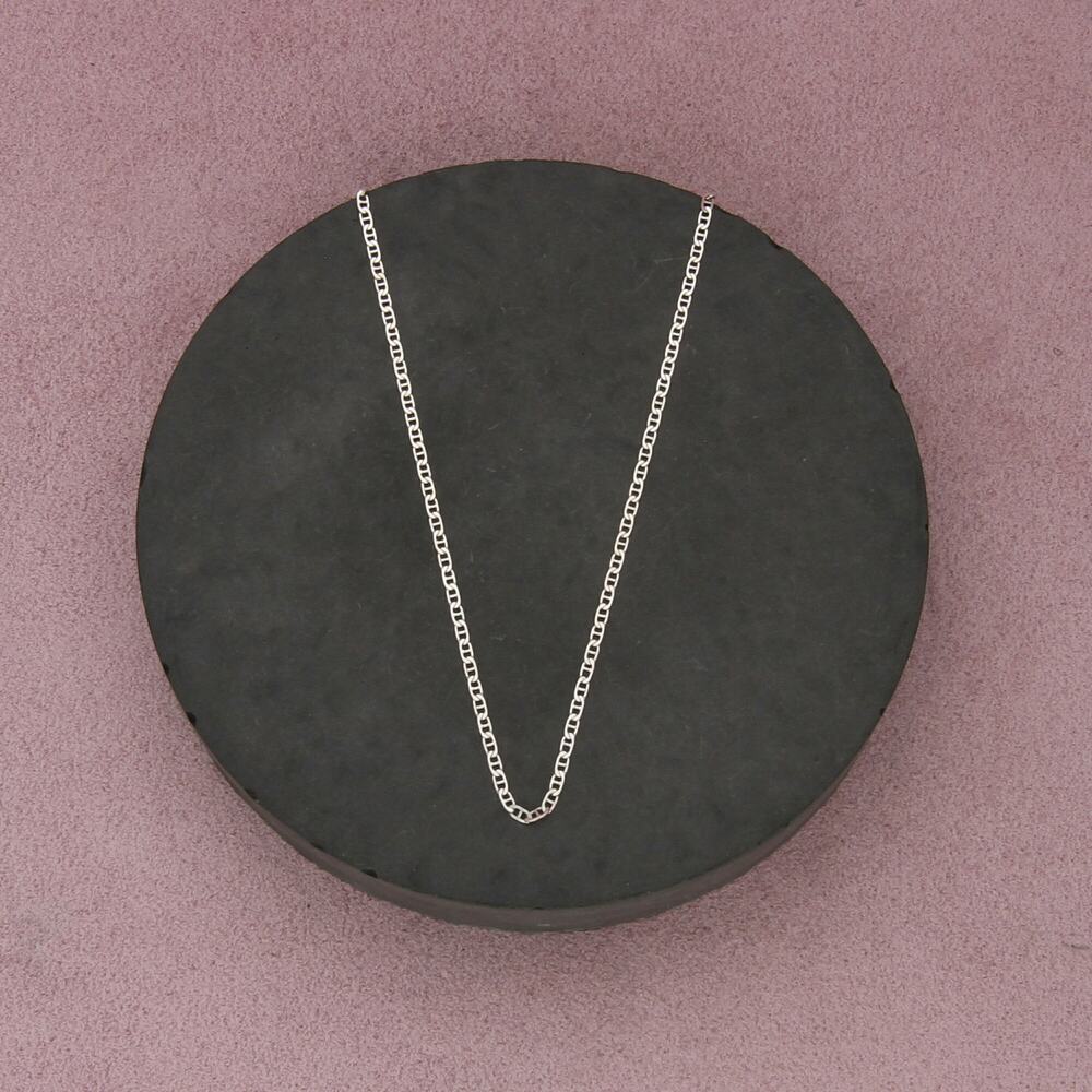 Minimalist Figaro Chain Necklace - Silver Tone